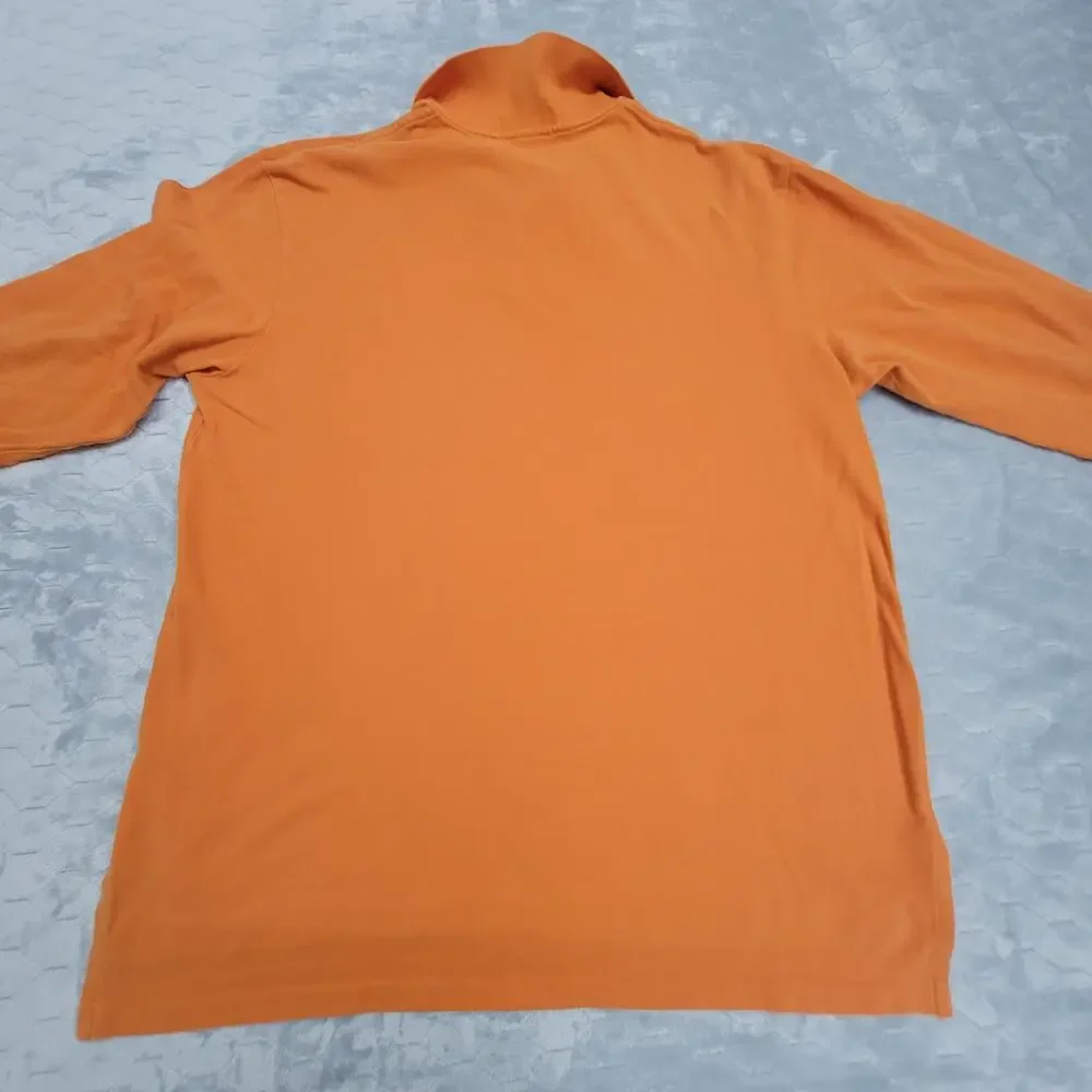 Polo Ralph Lauren Shirt Mens XLT Orange Long Sleeve Pique Cotton Tall Pony